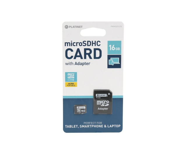 PLATINET MicroSD 16GB + Adapter SD Class 10 High Speed - 1437998 - zdjęcie 2